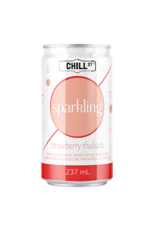 Chill Street (Non-Alcoholic) Sparkling Strawberry Rhubarb Wine Spritzer